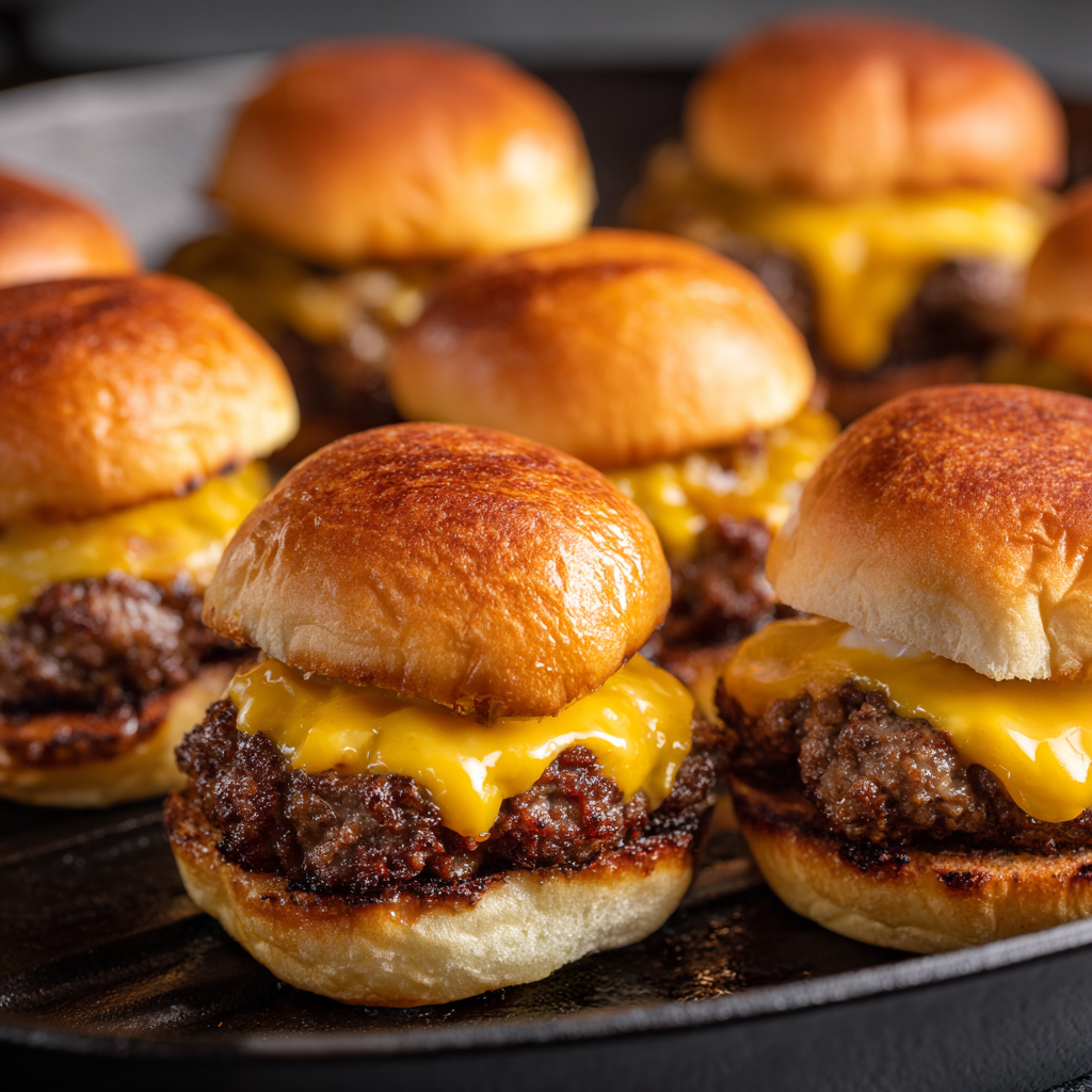 Mini Smash Burgers on the Griddle