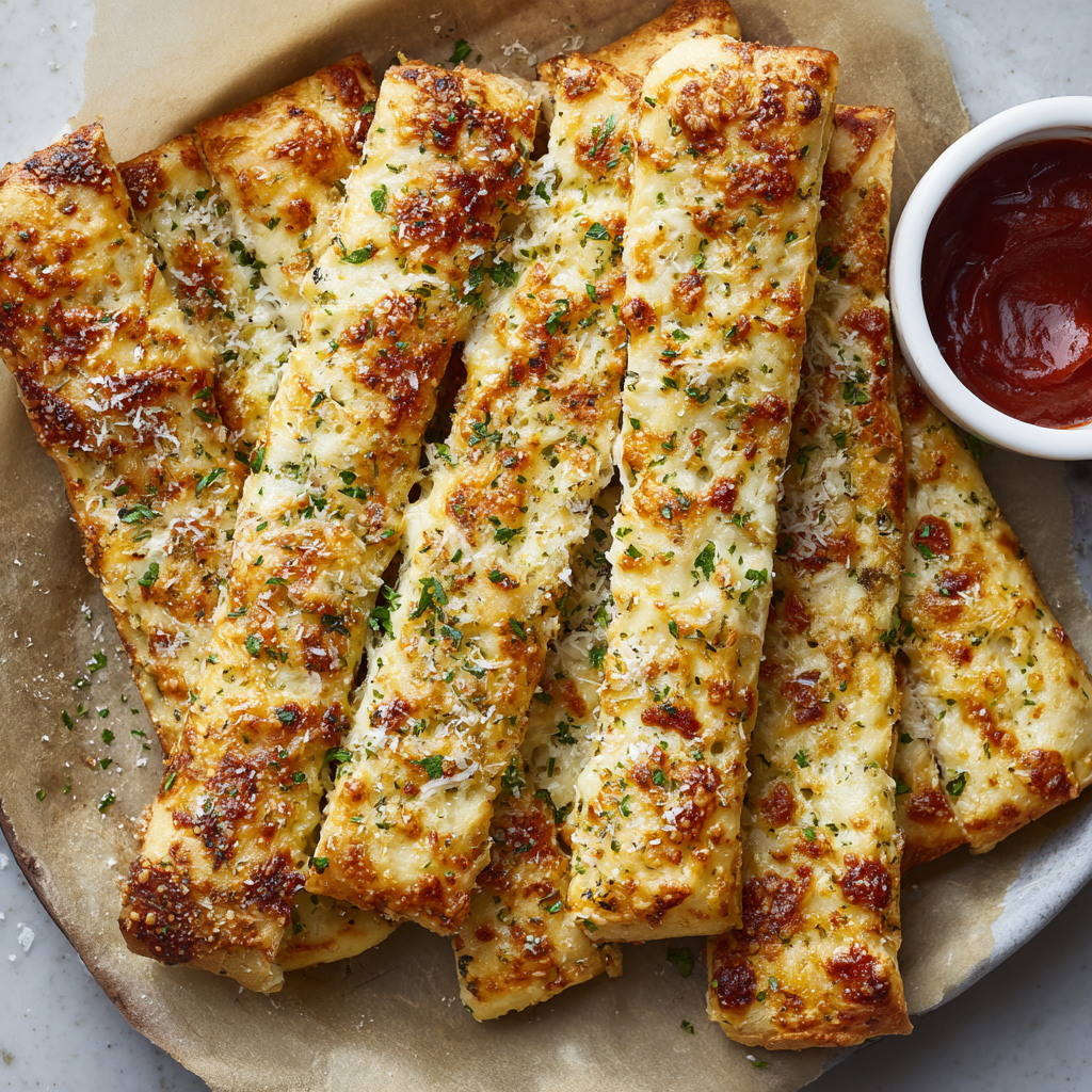 Cheesy Garlic Breadsticks Recipe