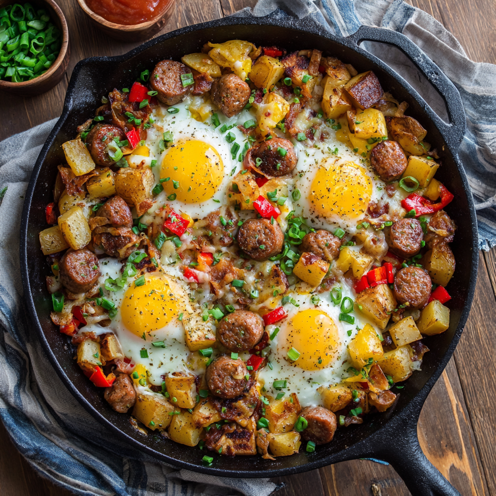 Fully Loaded Breakfast Skillet with Sausage