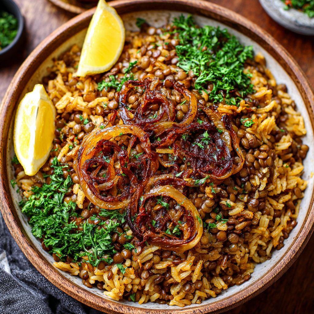Mujadara (Lentils and Rice)