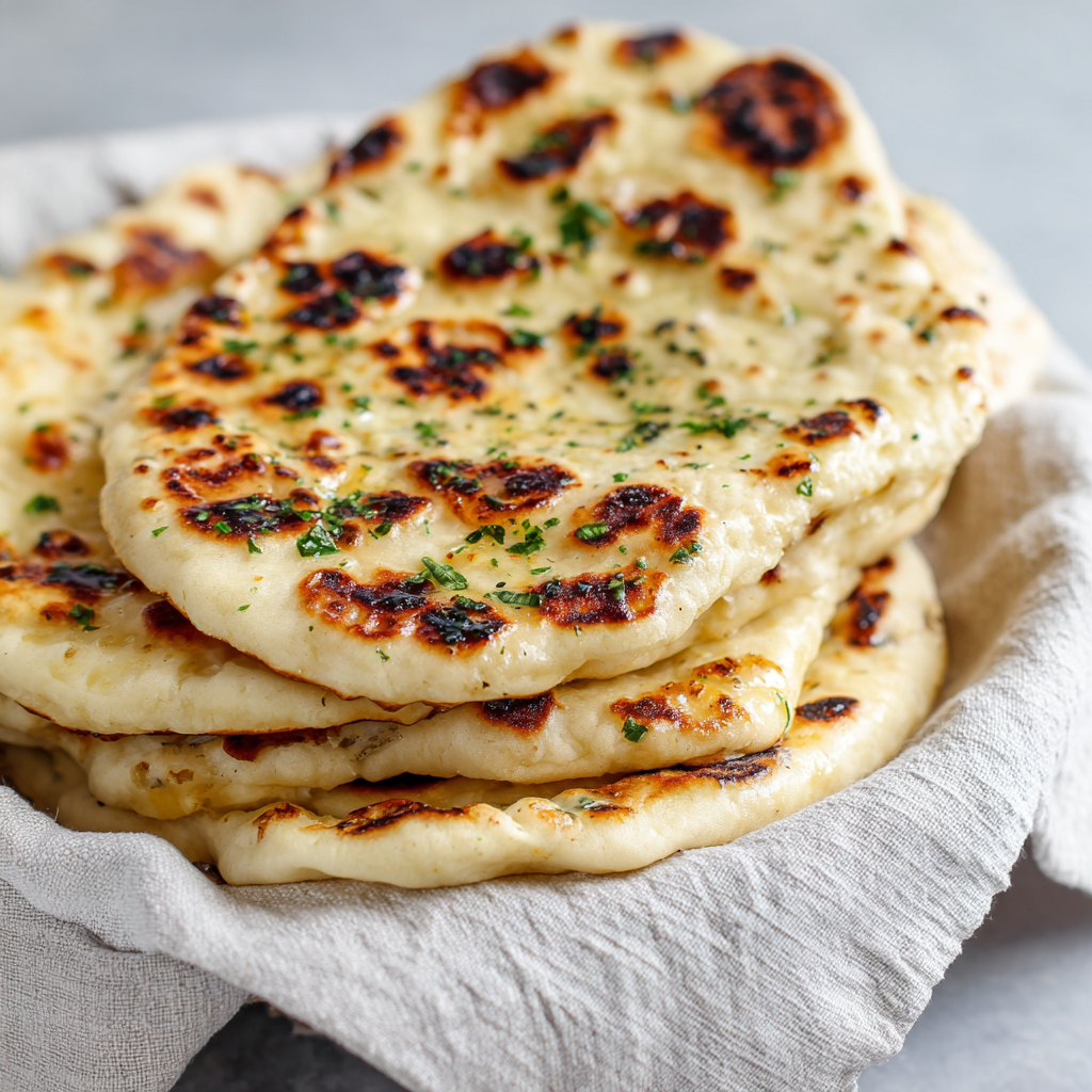 Quick & Fluffy Sourdough Discard Naan
