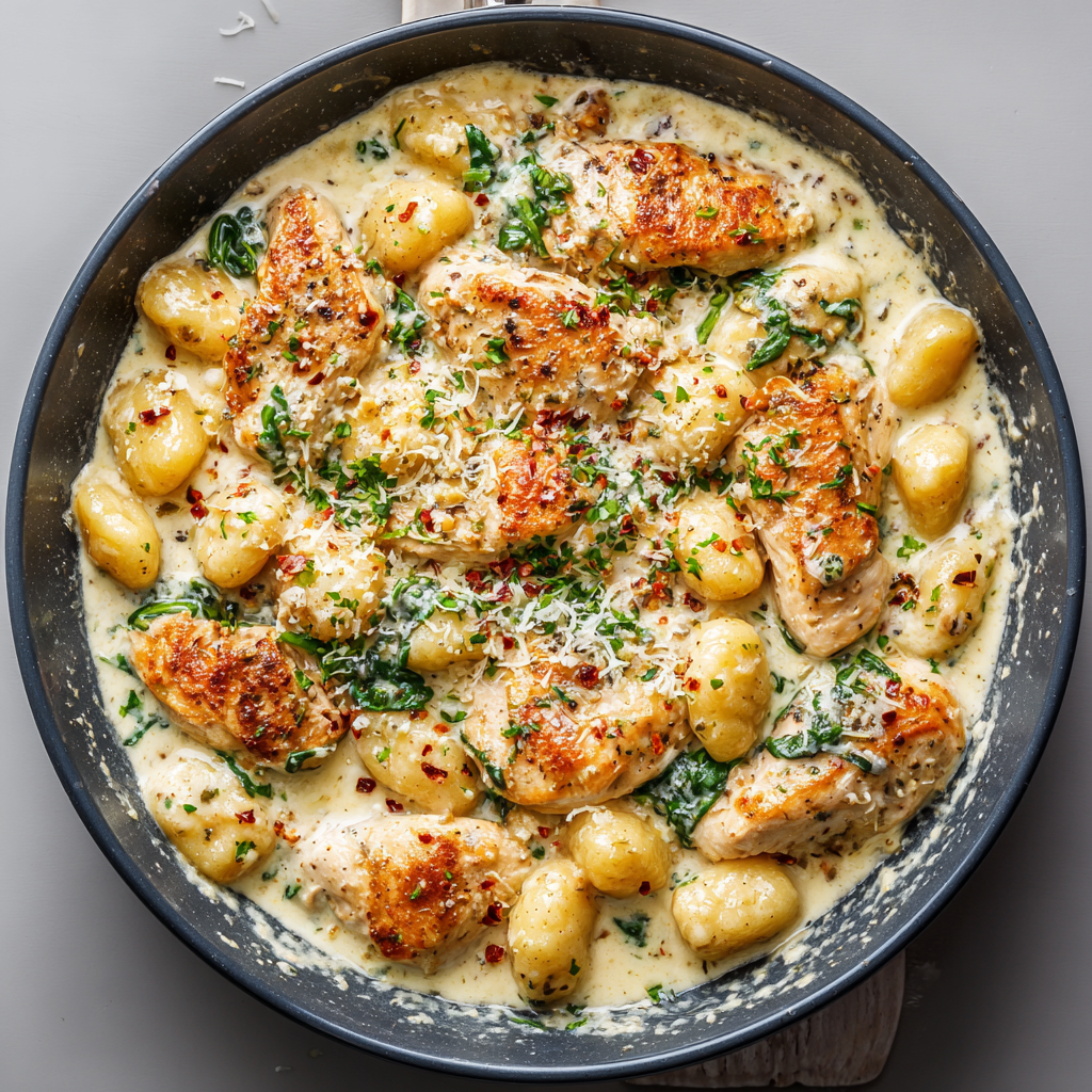 Creamy Garlic Chicken Gnocchi