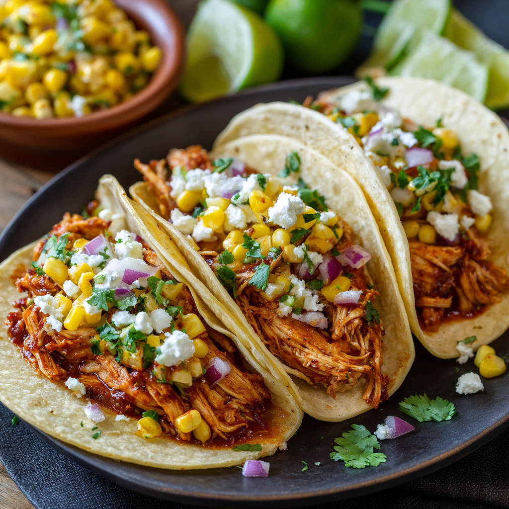 Garlic Honey Chipotle Chicken Tacos