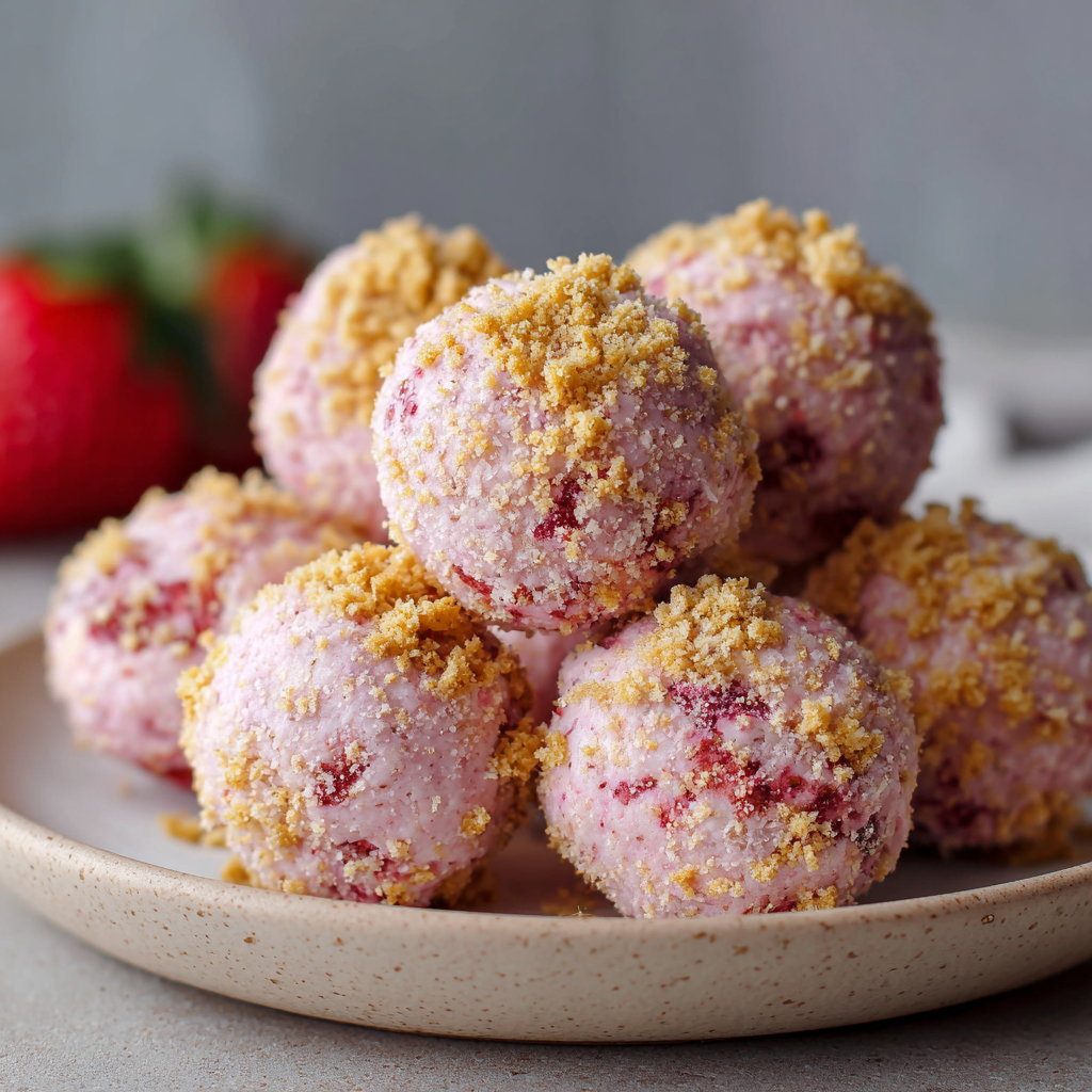 Strawberry Cheesecake Protein Balls
