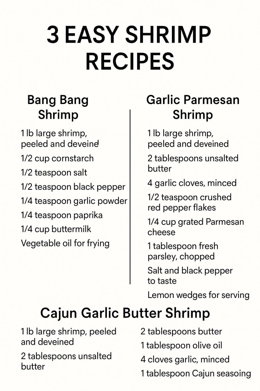 3 Easy Shrimp Recipes