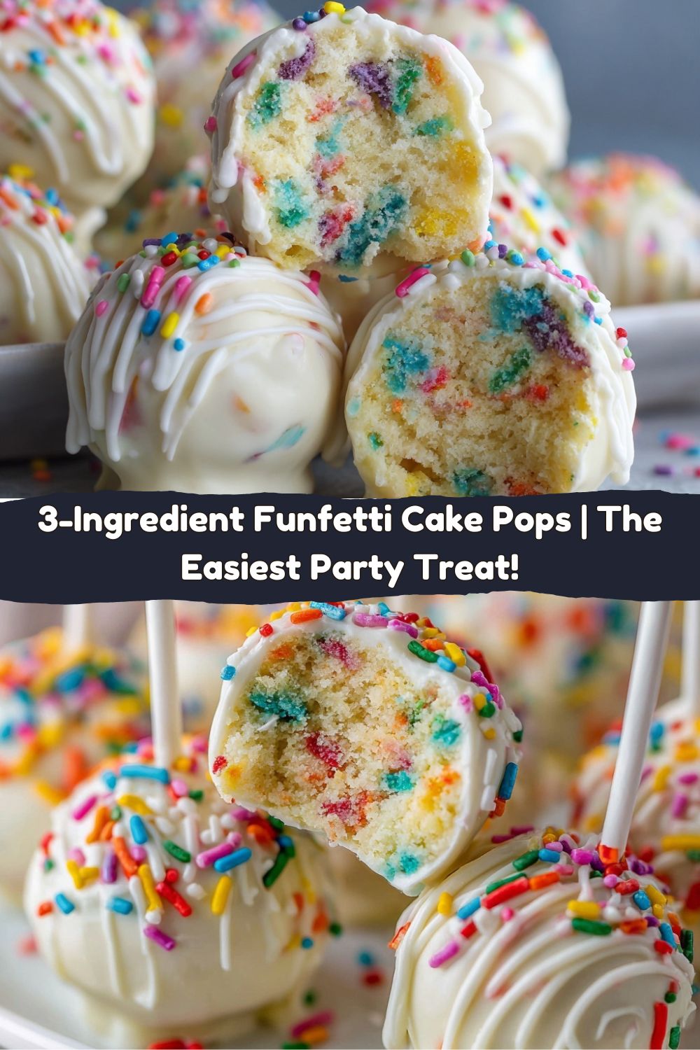 3-Ingredient Funfetti Cake Pops