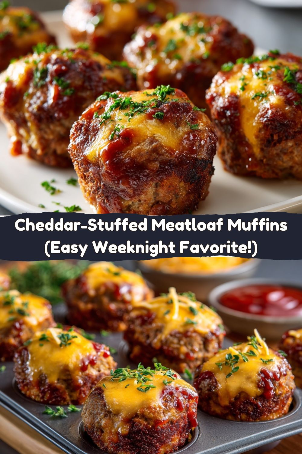 Cheddar-Stuffed Meatloaf Muffins