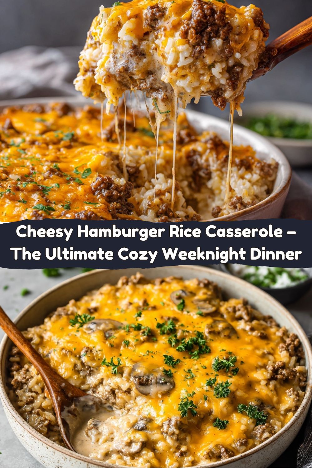 Cheesy Hamburger Rice Casserole