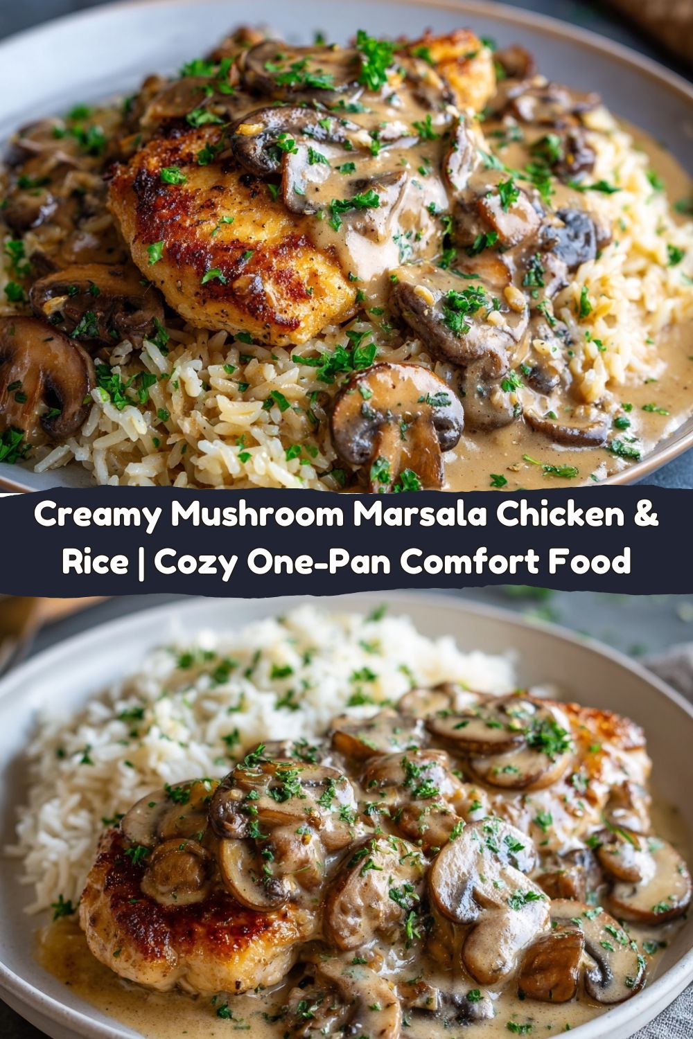 Creamy Mushroom Marsala Chicken & Rice
