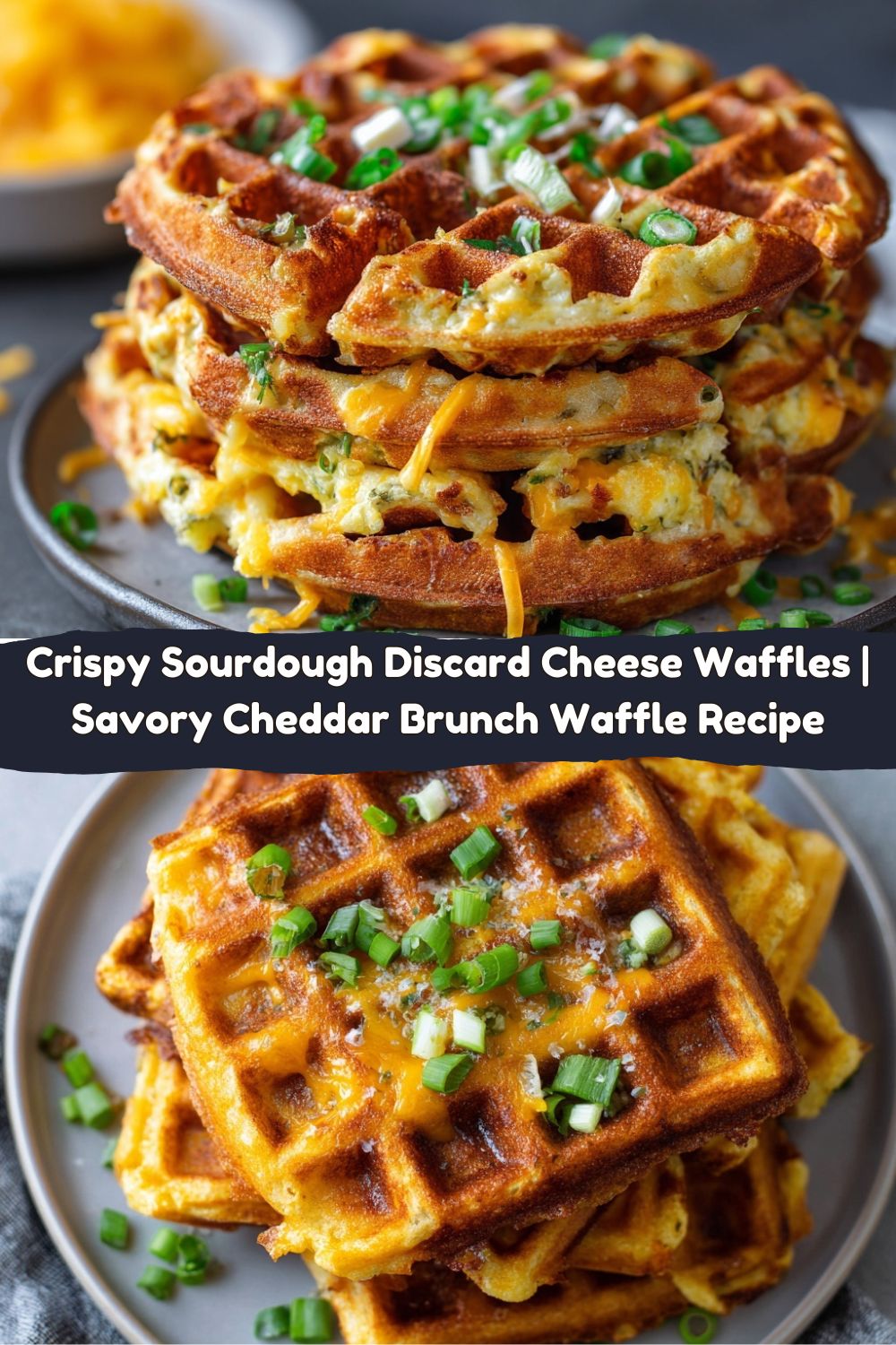 Crispy Sourdough Discard Cheese Waffles