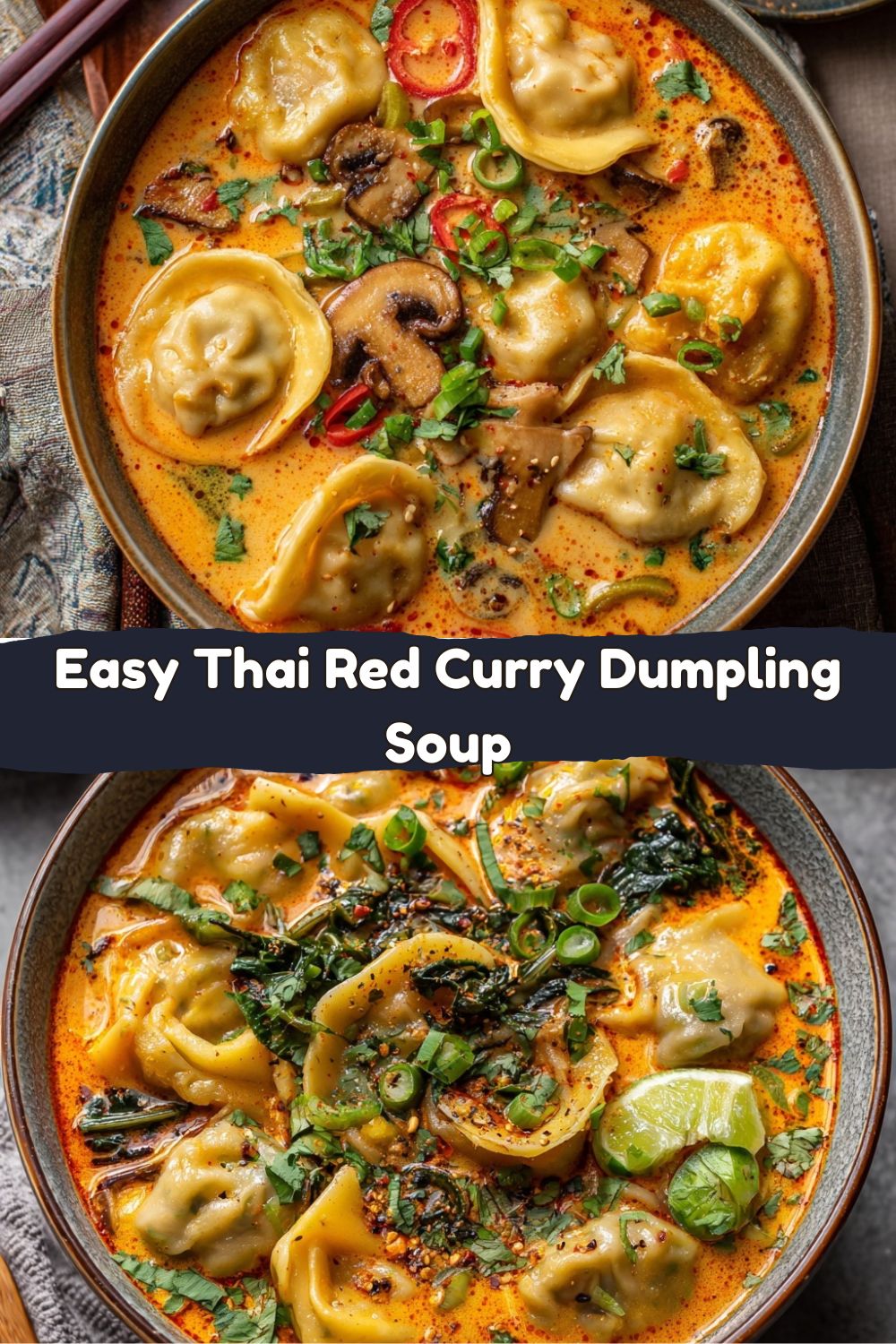 Easy Thai Red Curry Dumpling Soup
