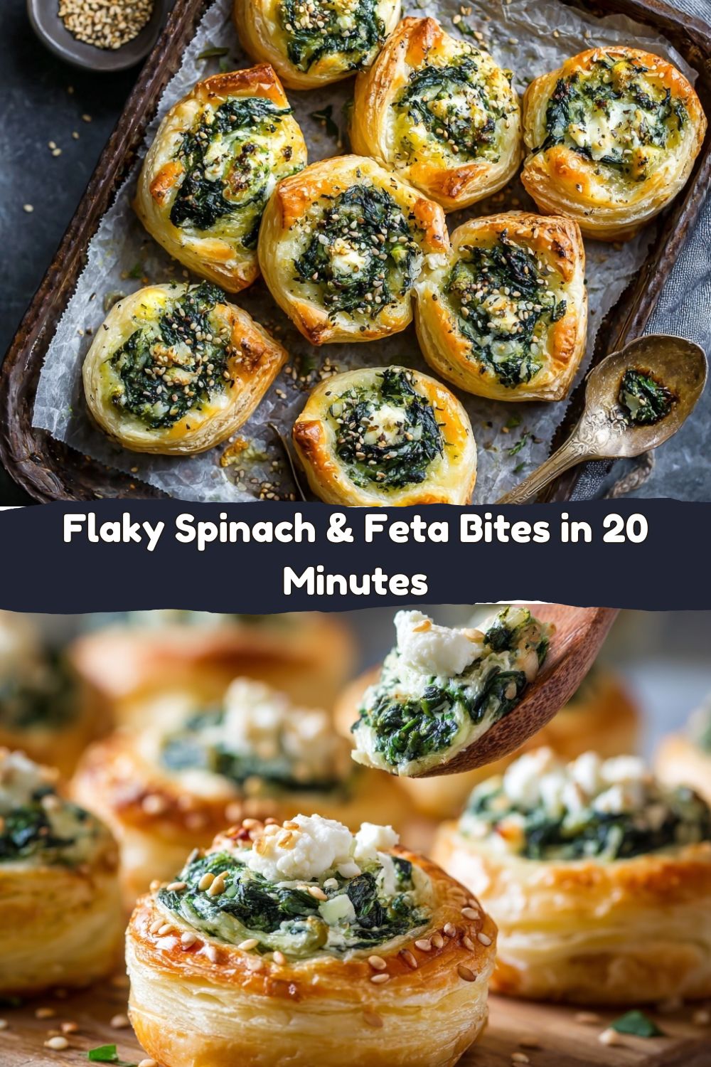 Spinach Feta Puff Pastry Bites