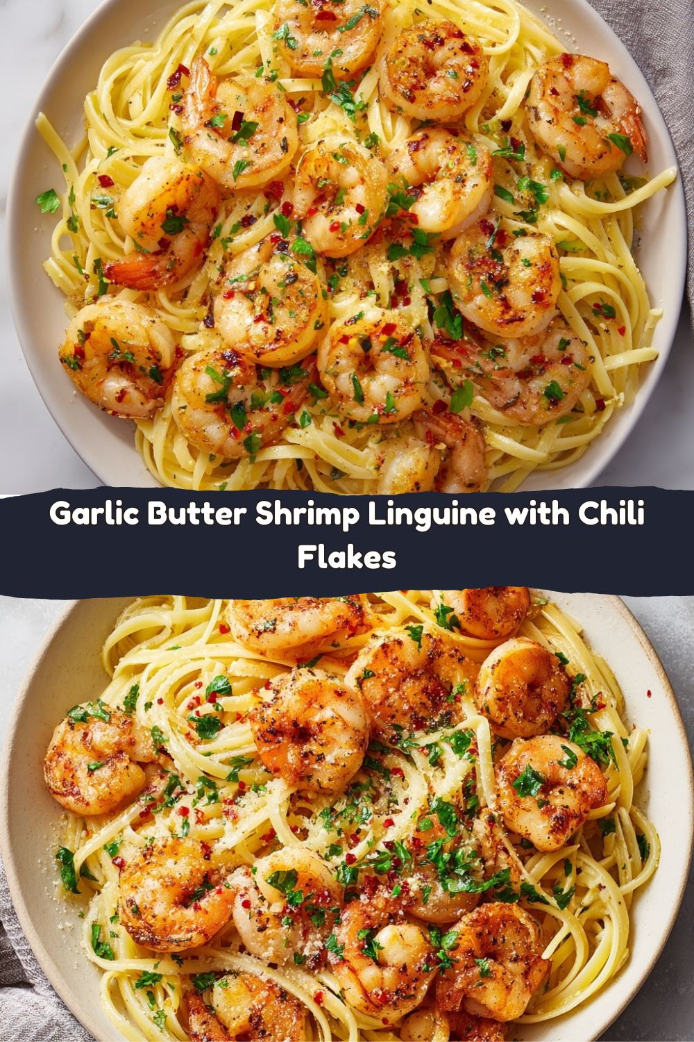 Garlic Butter Shrimp Linguine