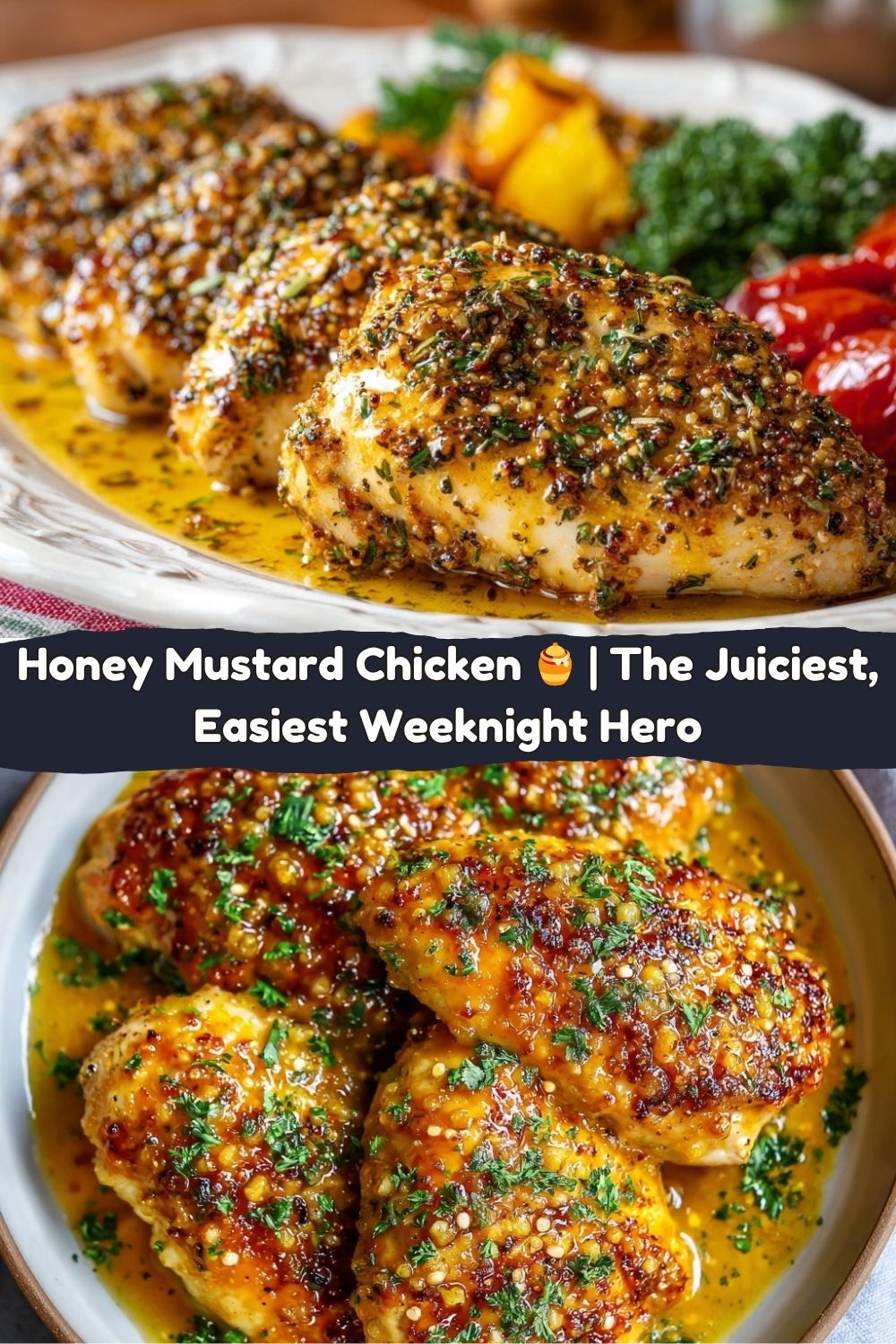 Oven-Baked Honey Mustard Chicken with Herb Crust