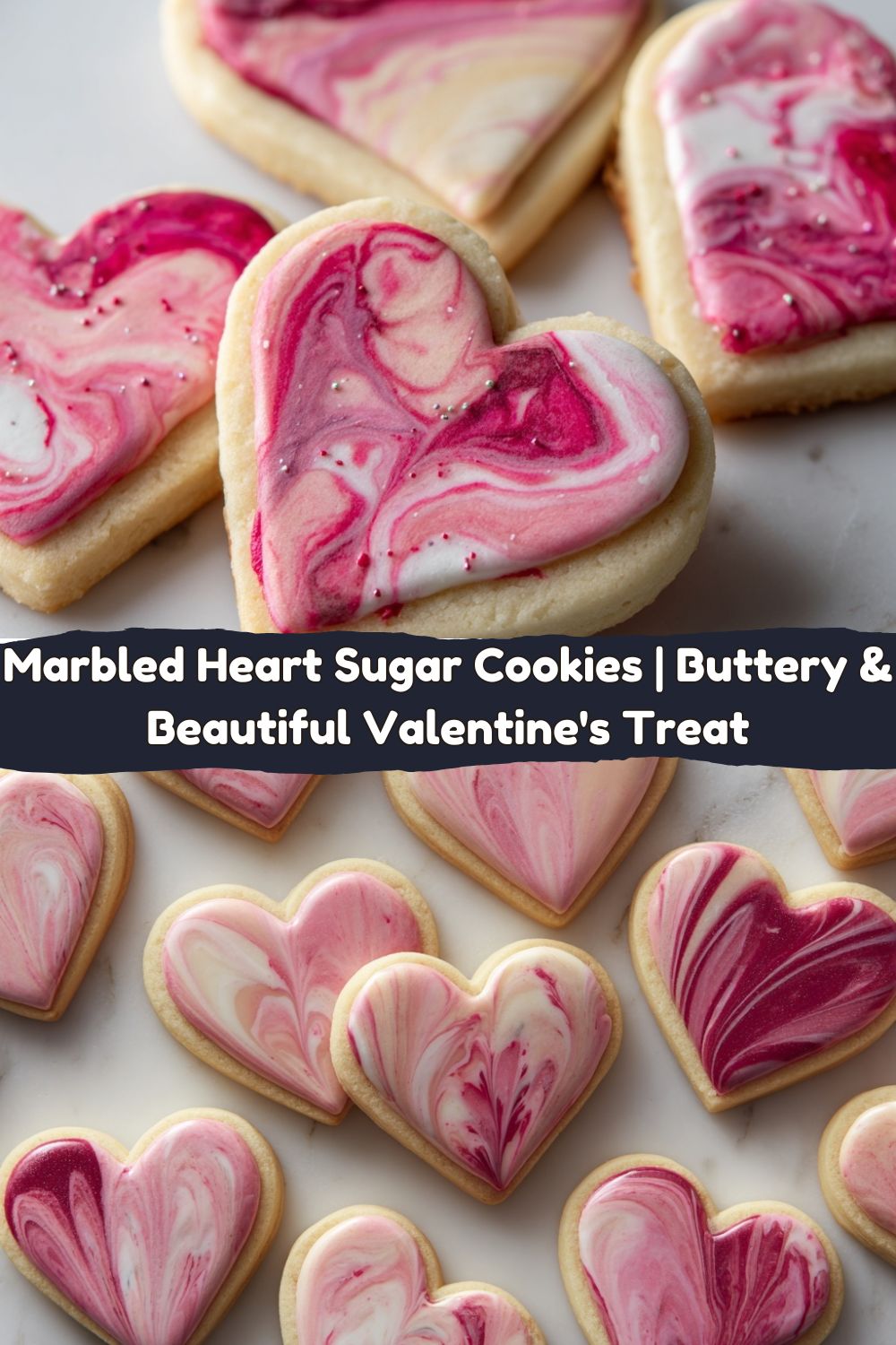 Marbled Heart Sugar Cookies