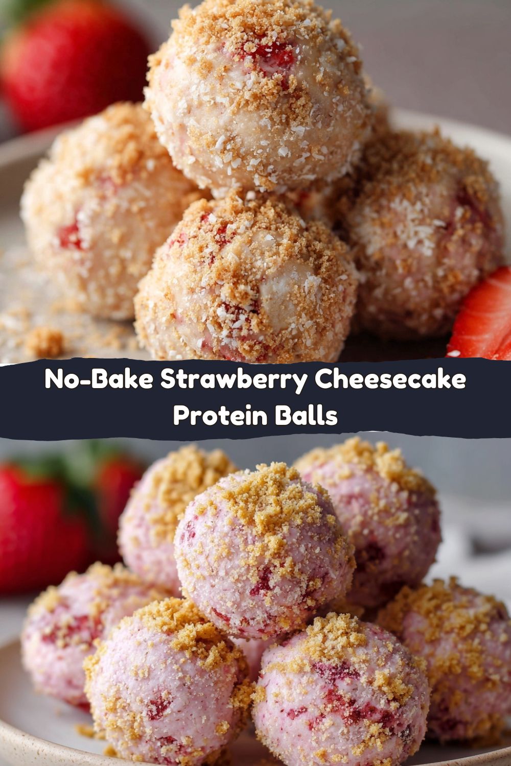 Strawberry Cheesecake Protein Balls