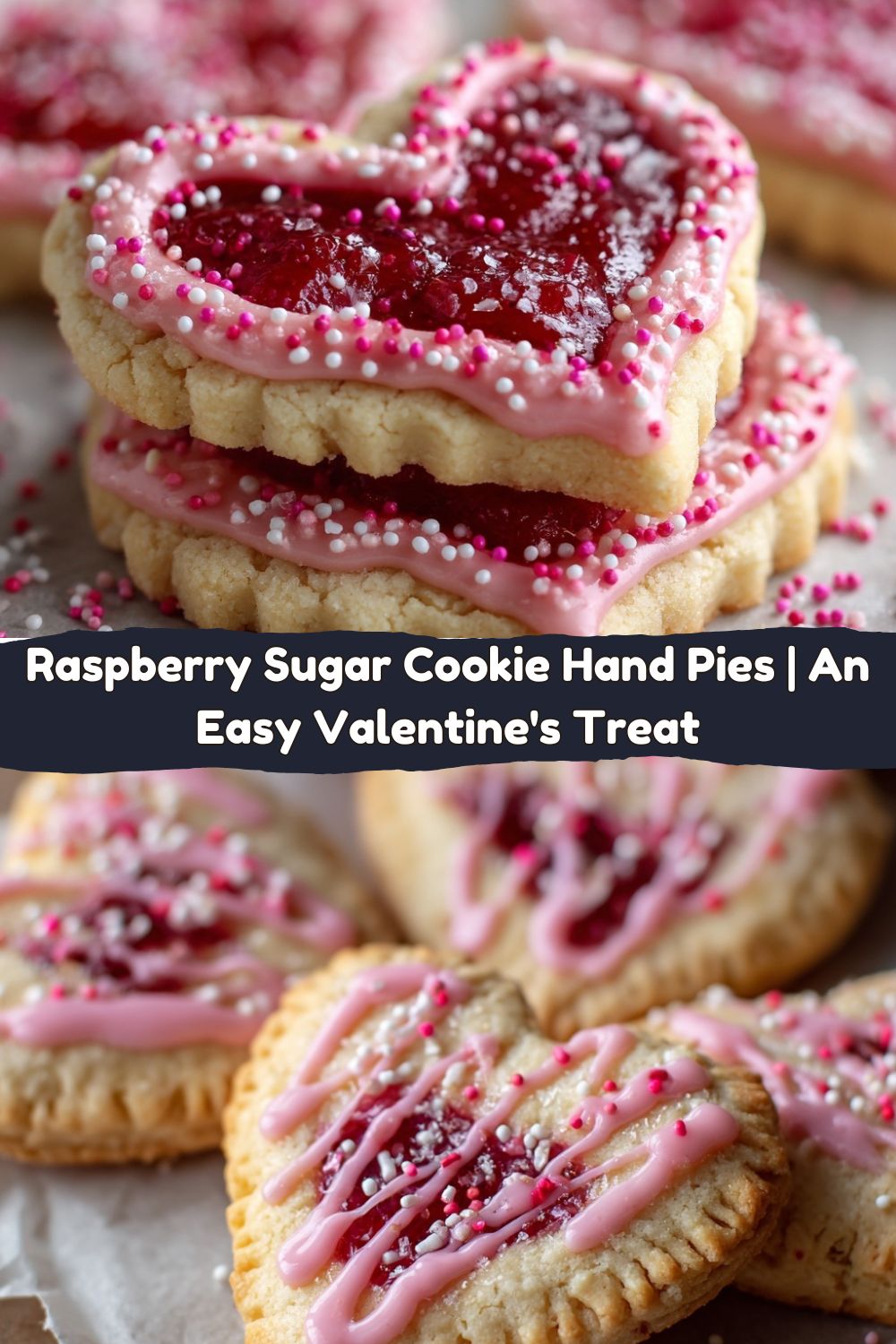 Raspberry Sugar Cookies (Heart-Shaped Hand Pies)