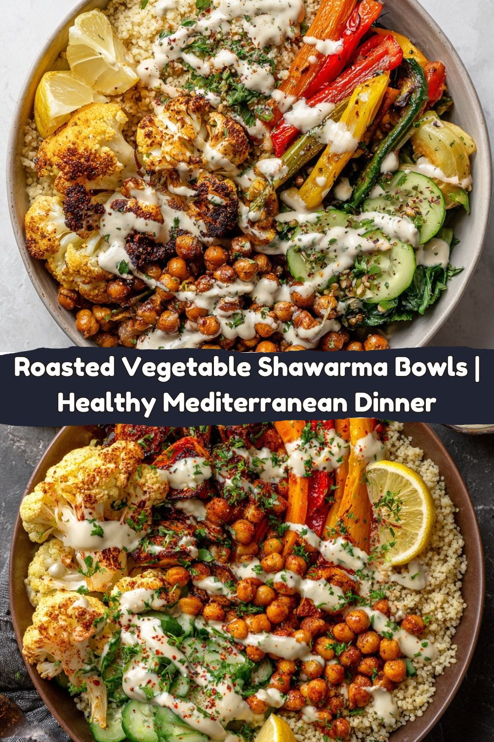 Roasted Vegetable Shawarma Bowls