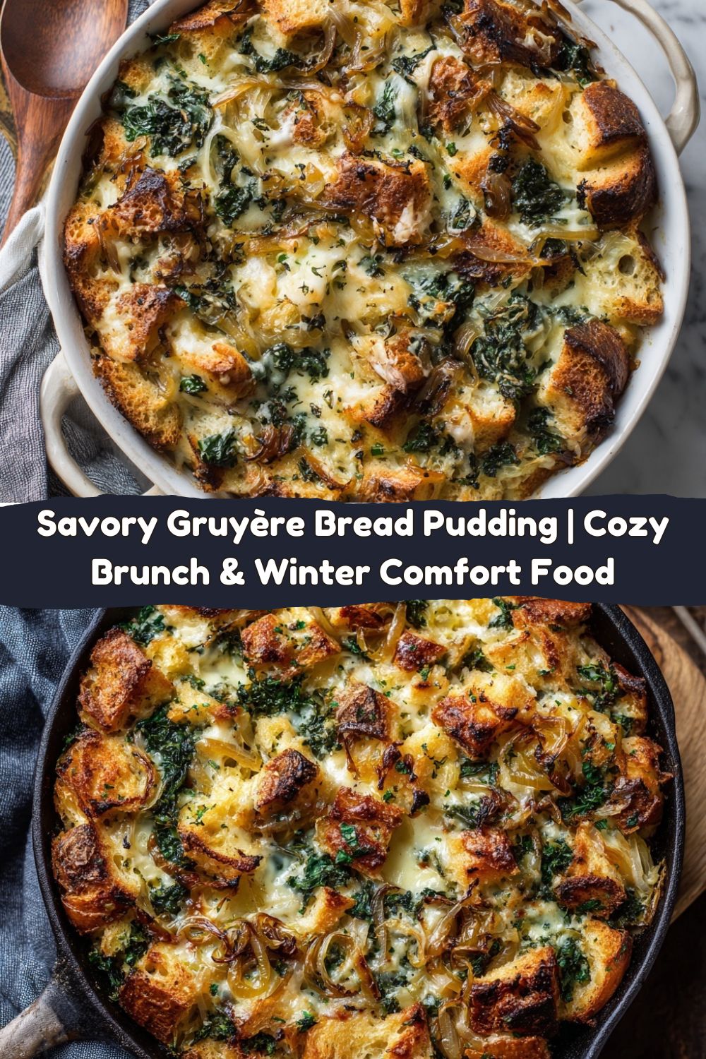 Savory Bread Pudding with Gruyère