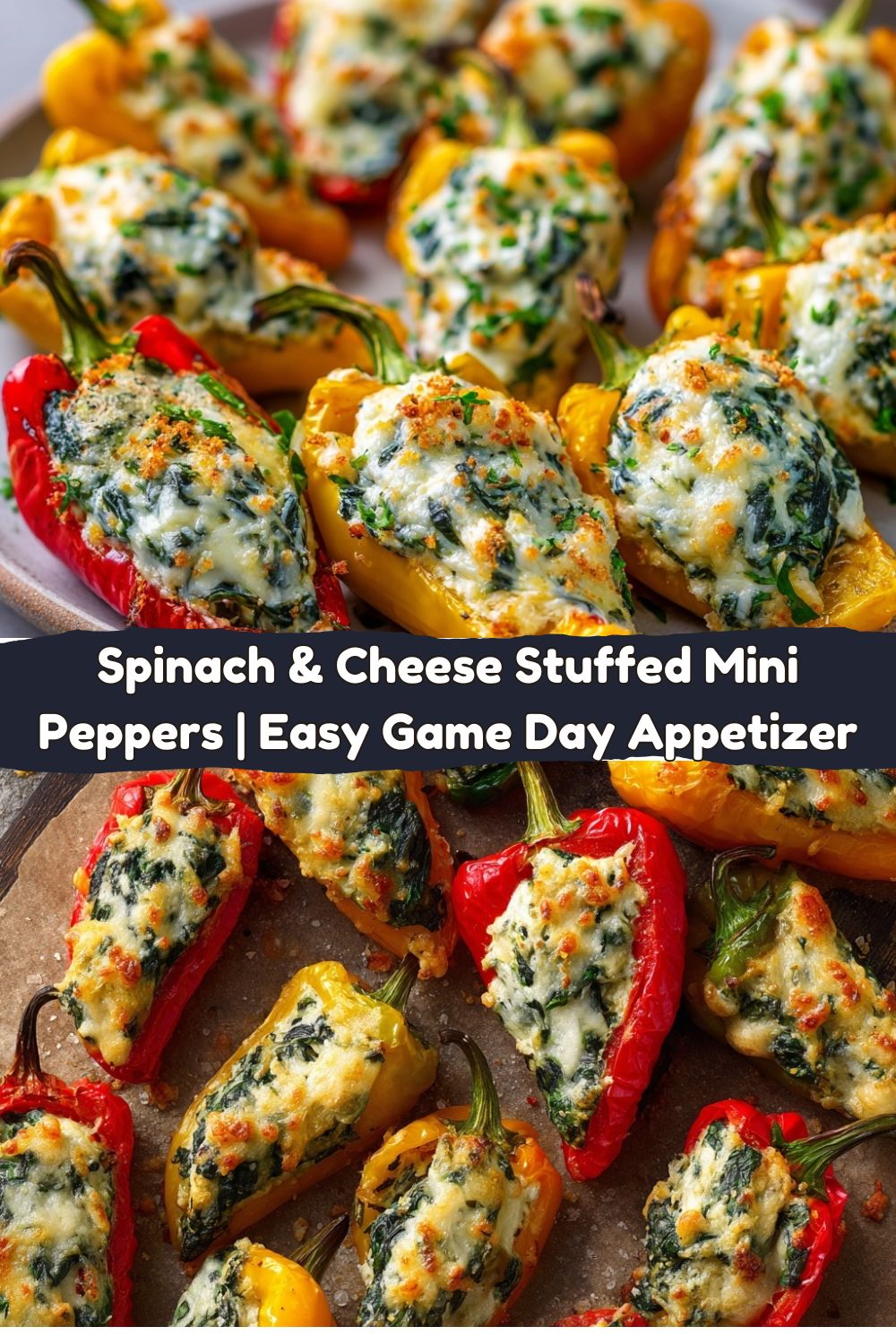 Spinach and Cheese Stuffed Mini Peppers Recipe