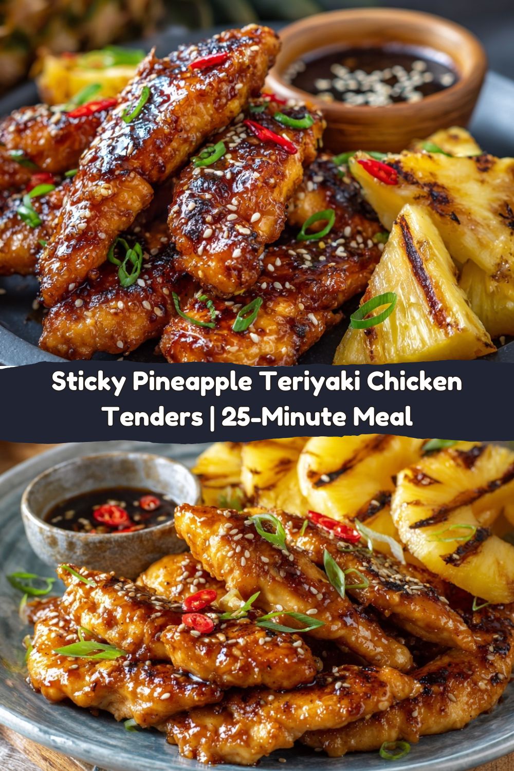 Sticky Pineapple Teriyaki Chicken Tenders