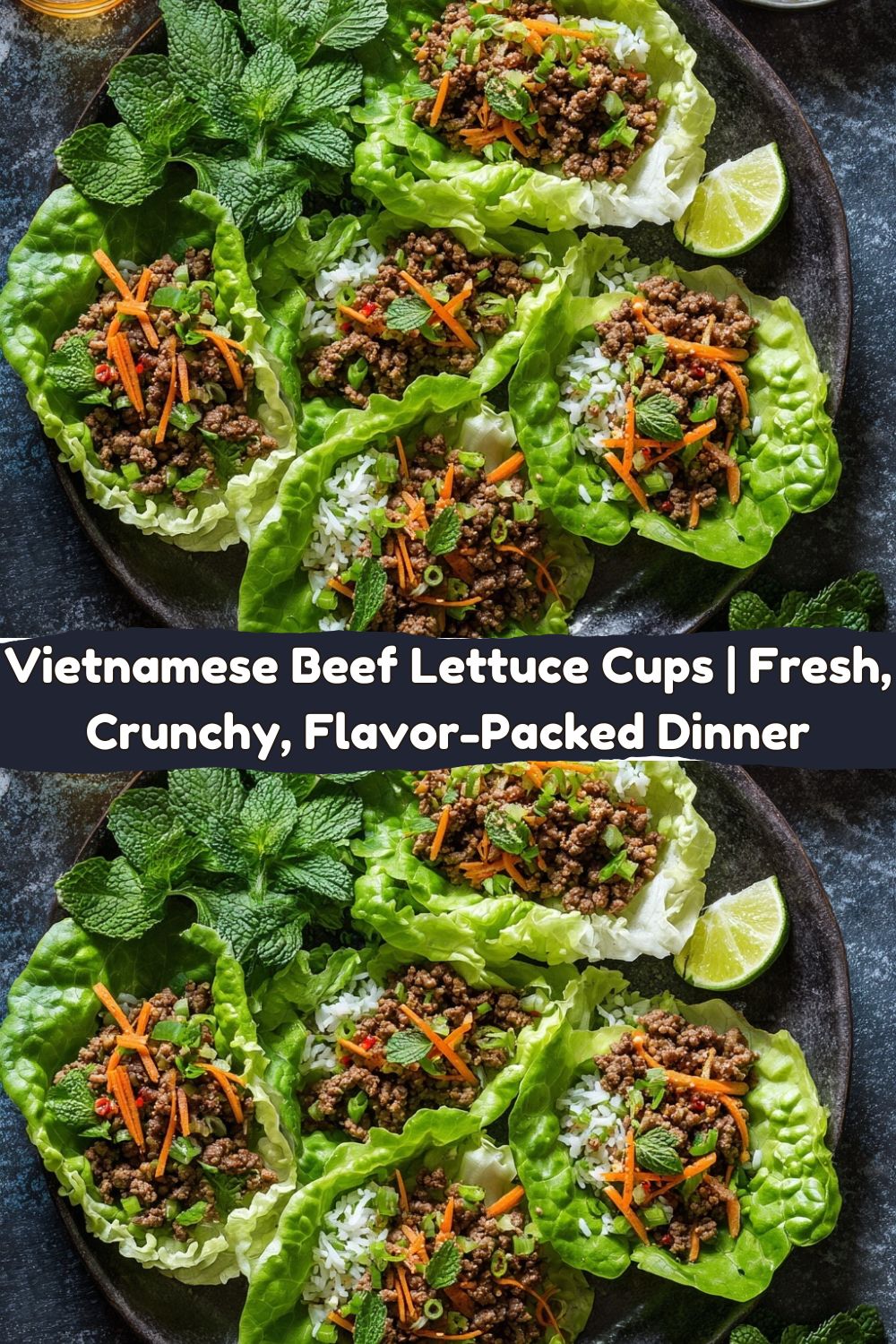 Vietnamese Beef Lettuce Cups with Crispy Rice