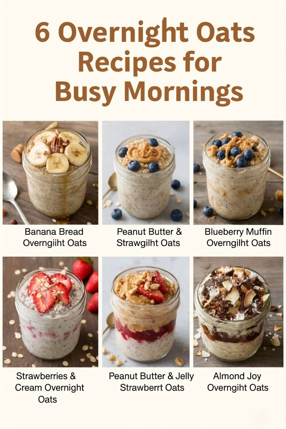 6 SIMPLE OVERNIGHT OATS RECIPES
