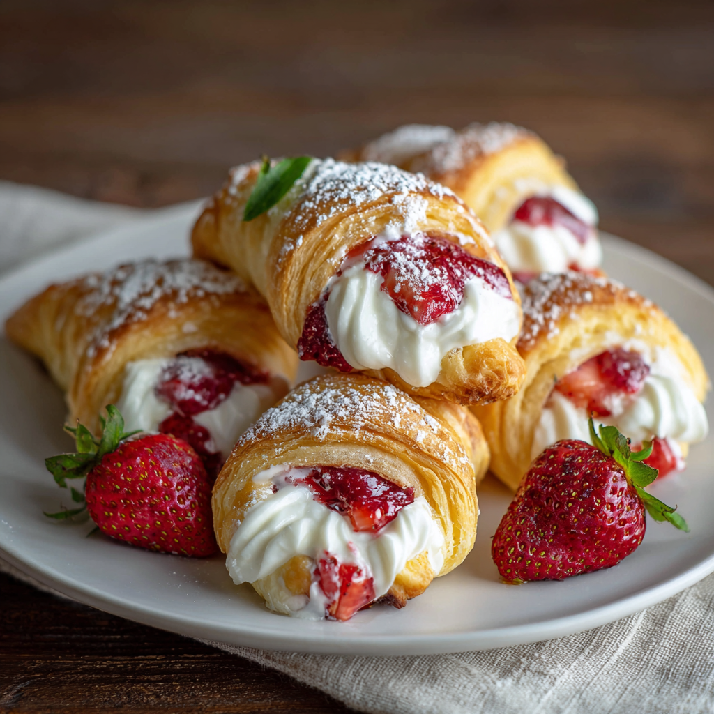 Strawberry Cheesecake Crescent Rolls