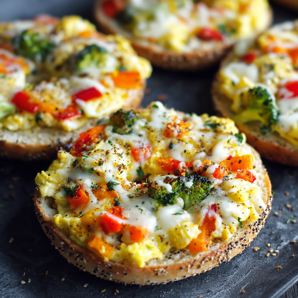 Bagel Breakfast Pizza Minis