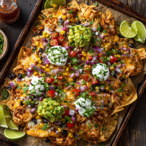Sheet Pan Chicken Nachos
