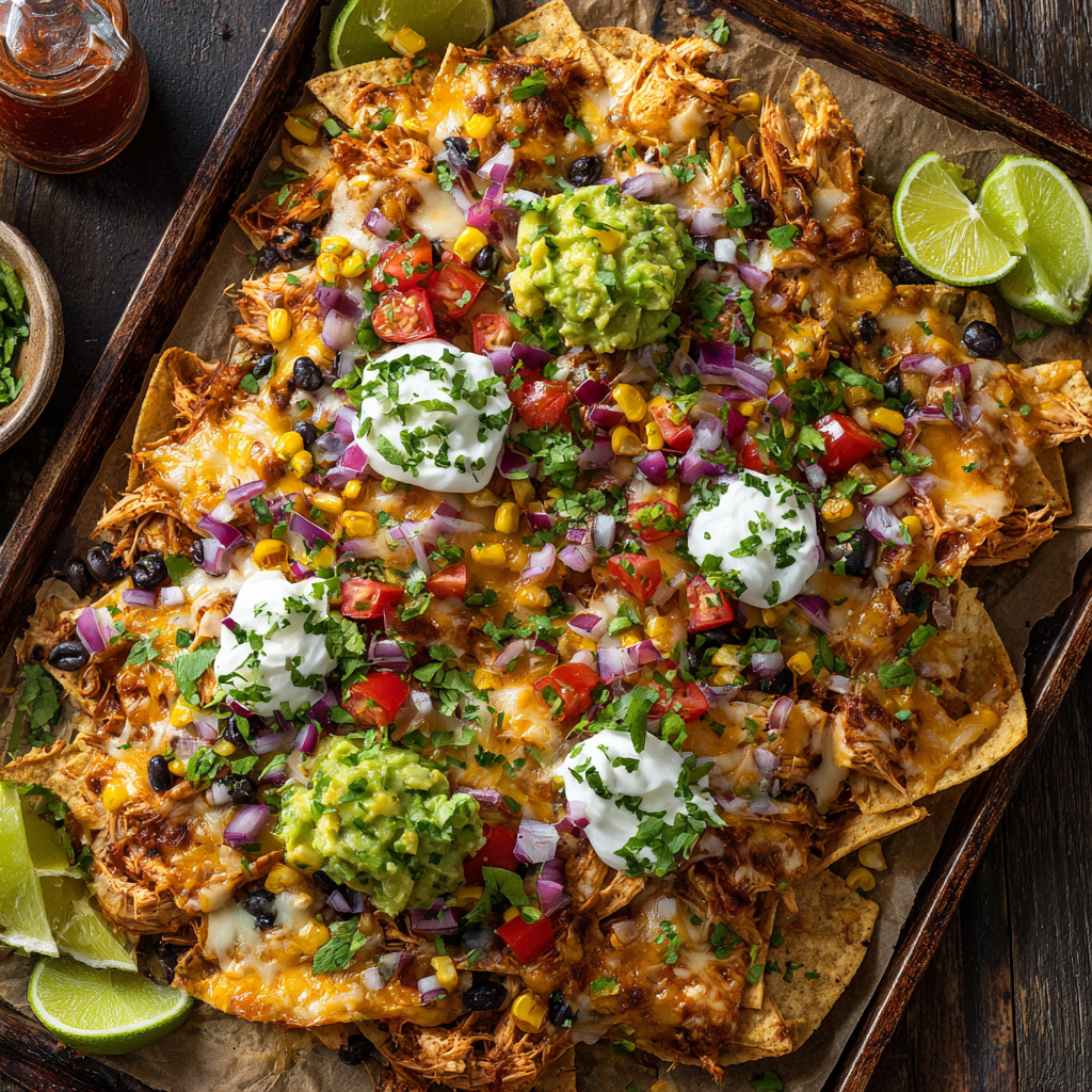 Sheet Pan Chicken Nachos