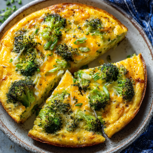 Broccoli Cheddar Crustless Quiche