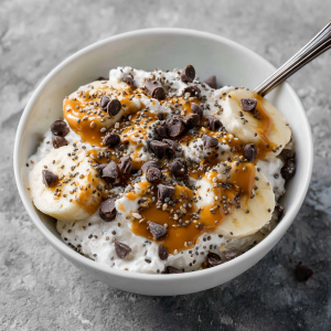 Banana Chocolate Chip Cottage Cheese Bowl