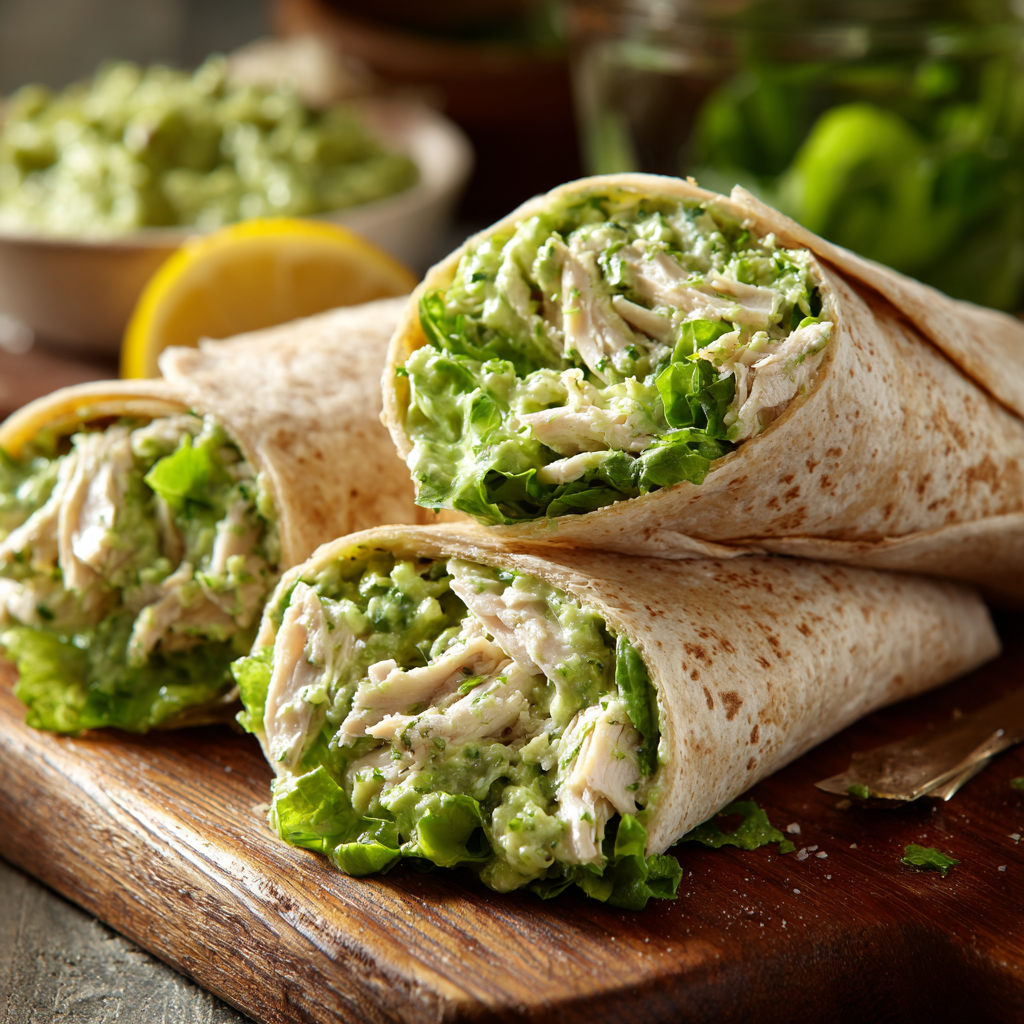 Green Goddess Chicken Wraps