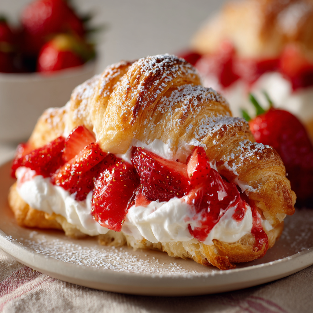 Strawberry Crescent Roll Shortcake