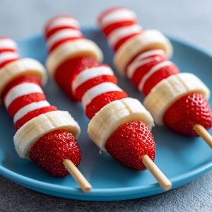 Cat in the Hat Fruit Skewers