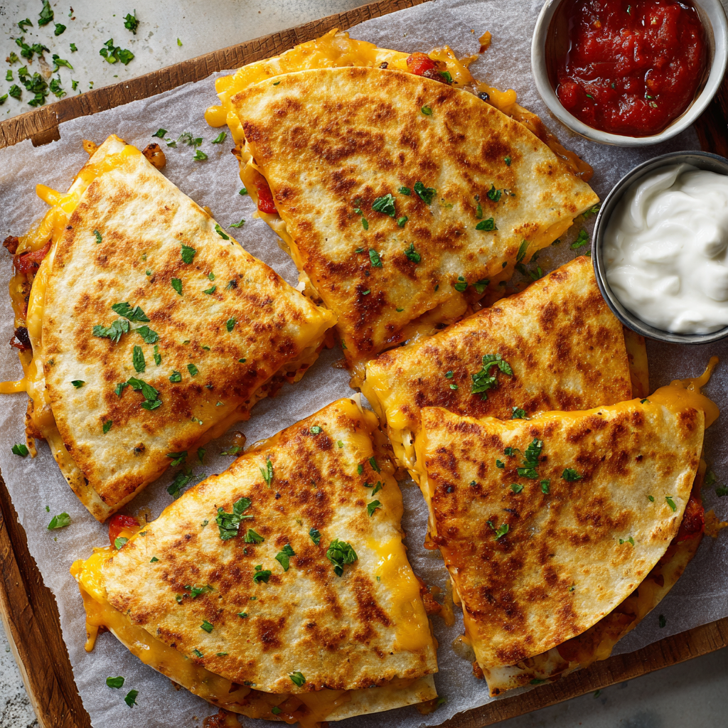 Oven-Baked Quesadilla Wedges