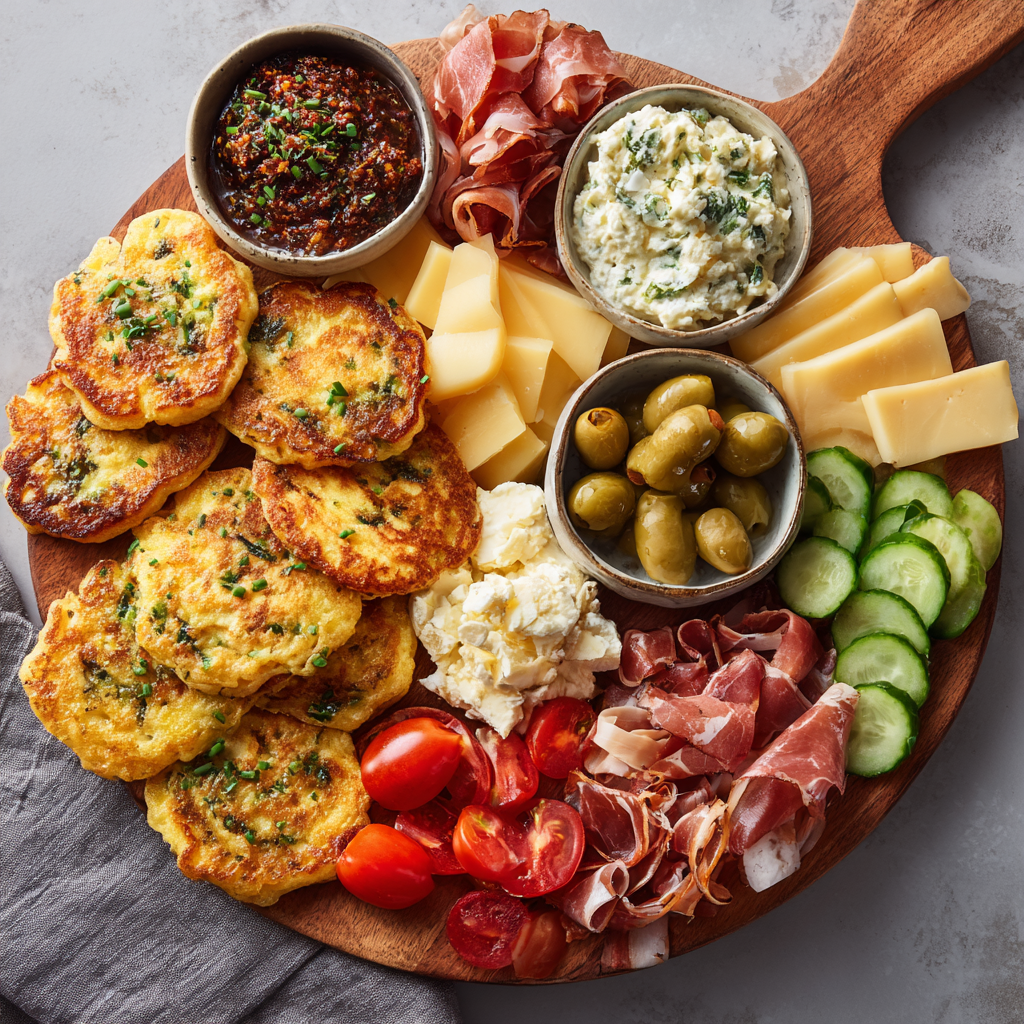 Savory Pancake Charcuterie Board