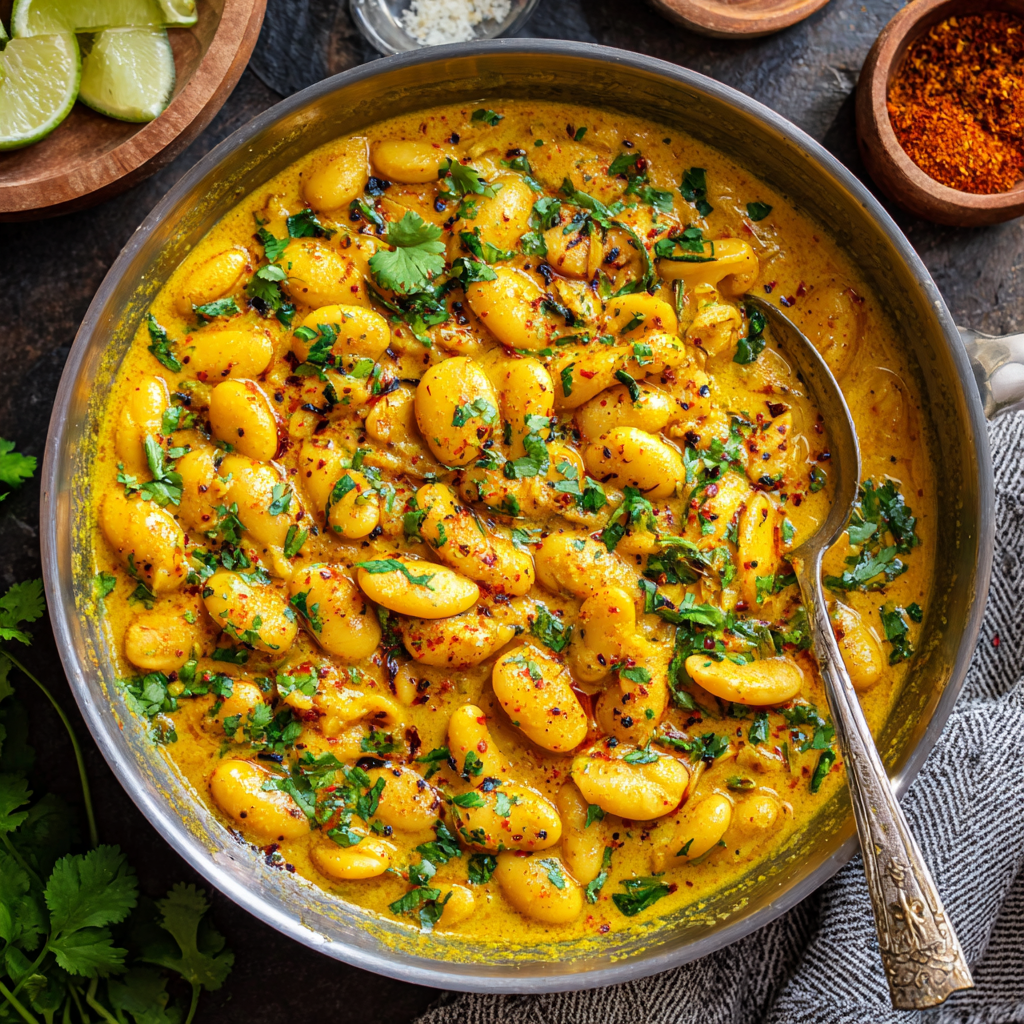 Creamy Curried Butter Beans