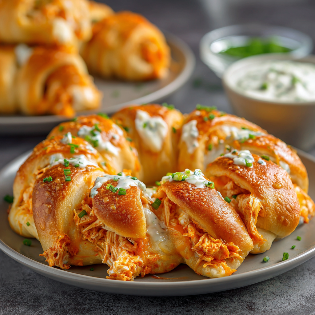 Buffalo Chicken Crescent Ring