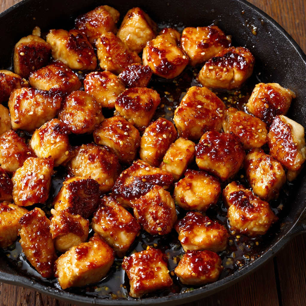 Crispy Chicken Breast Cubes Skillet