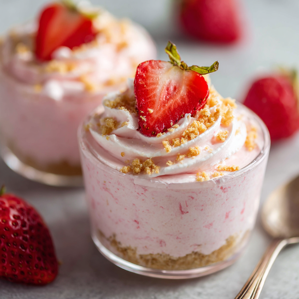 Strawberry Mousse Cups