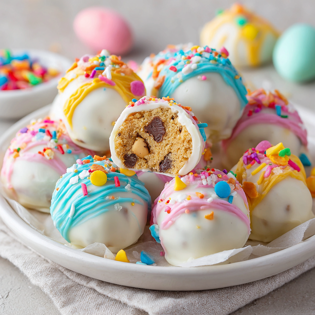 Easter Egg Cookie Dough Truffles