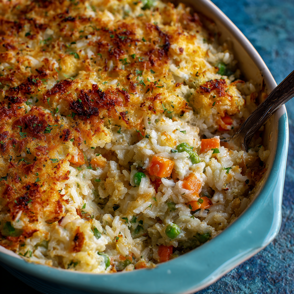 Creamy Leftover Rice Casserole