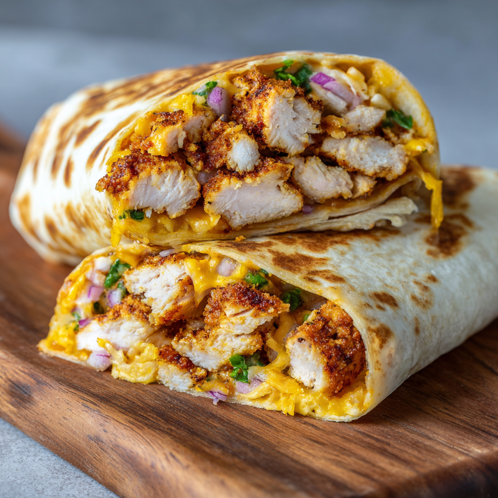 Crispy Chicken Smash Wraps
