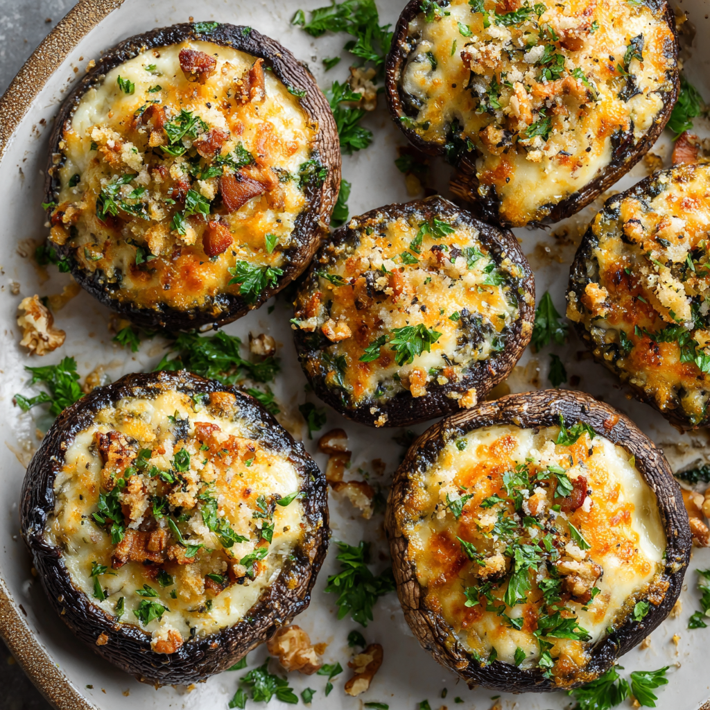 Stuffed Portobello Caps
