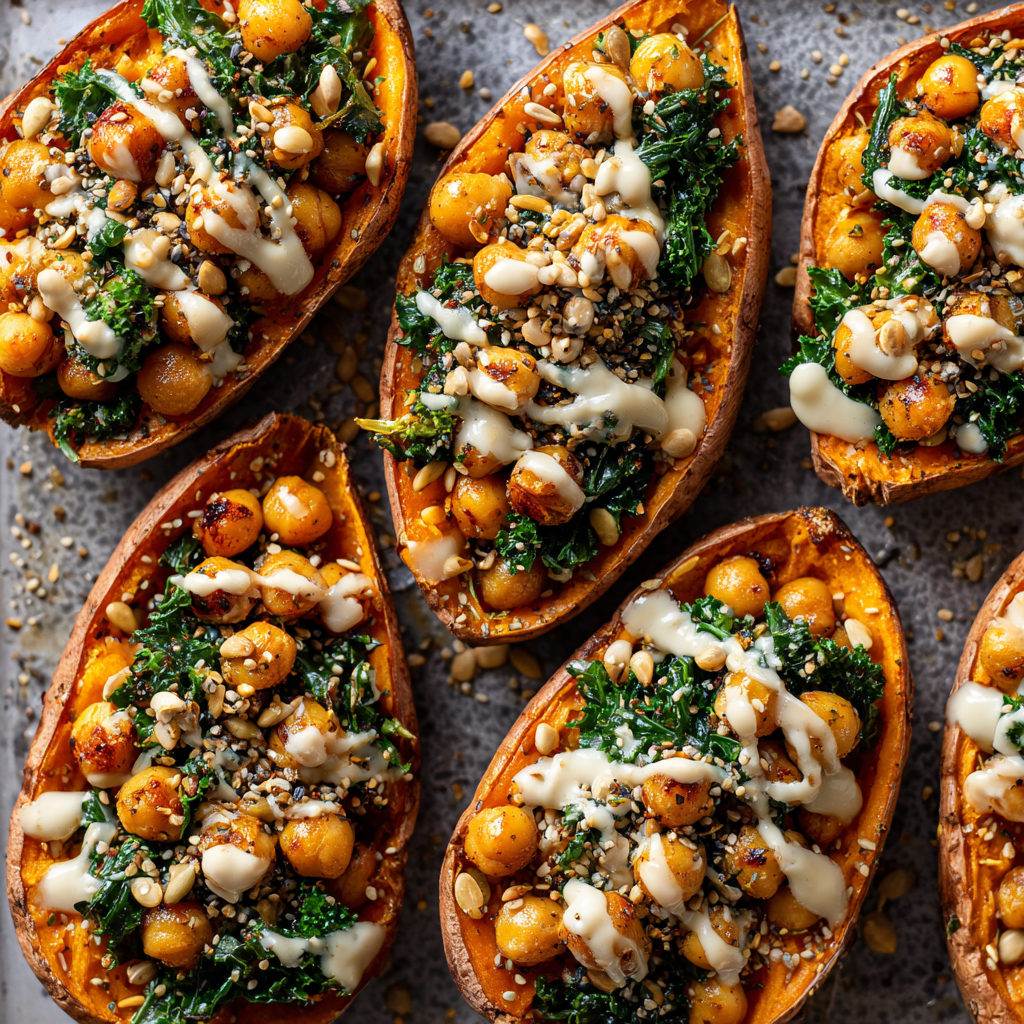 5-Ingredient Stuffed Sweet Potato Skins