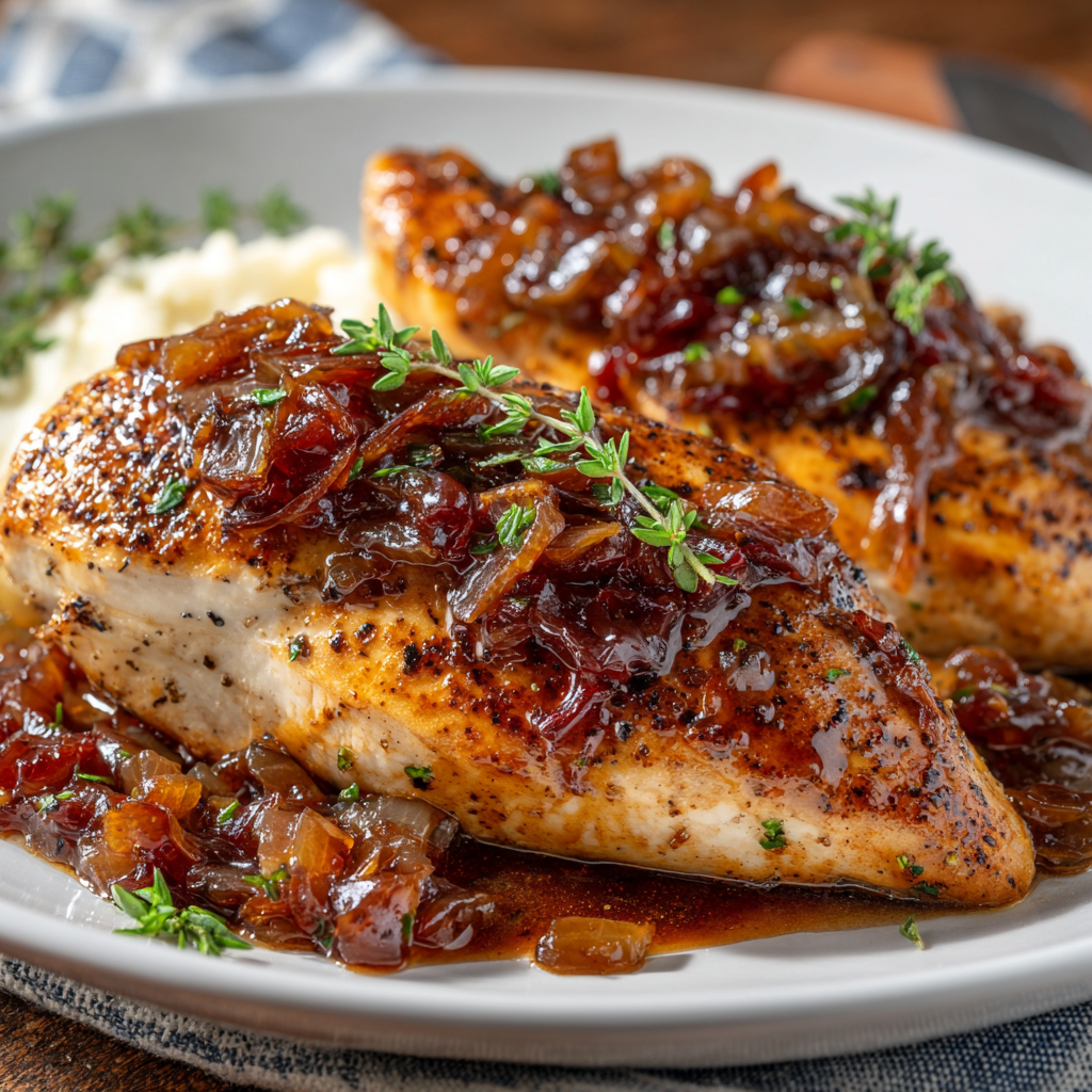 Chicken Breast with Onion Jam