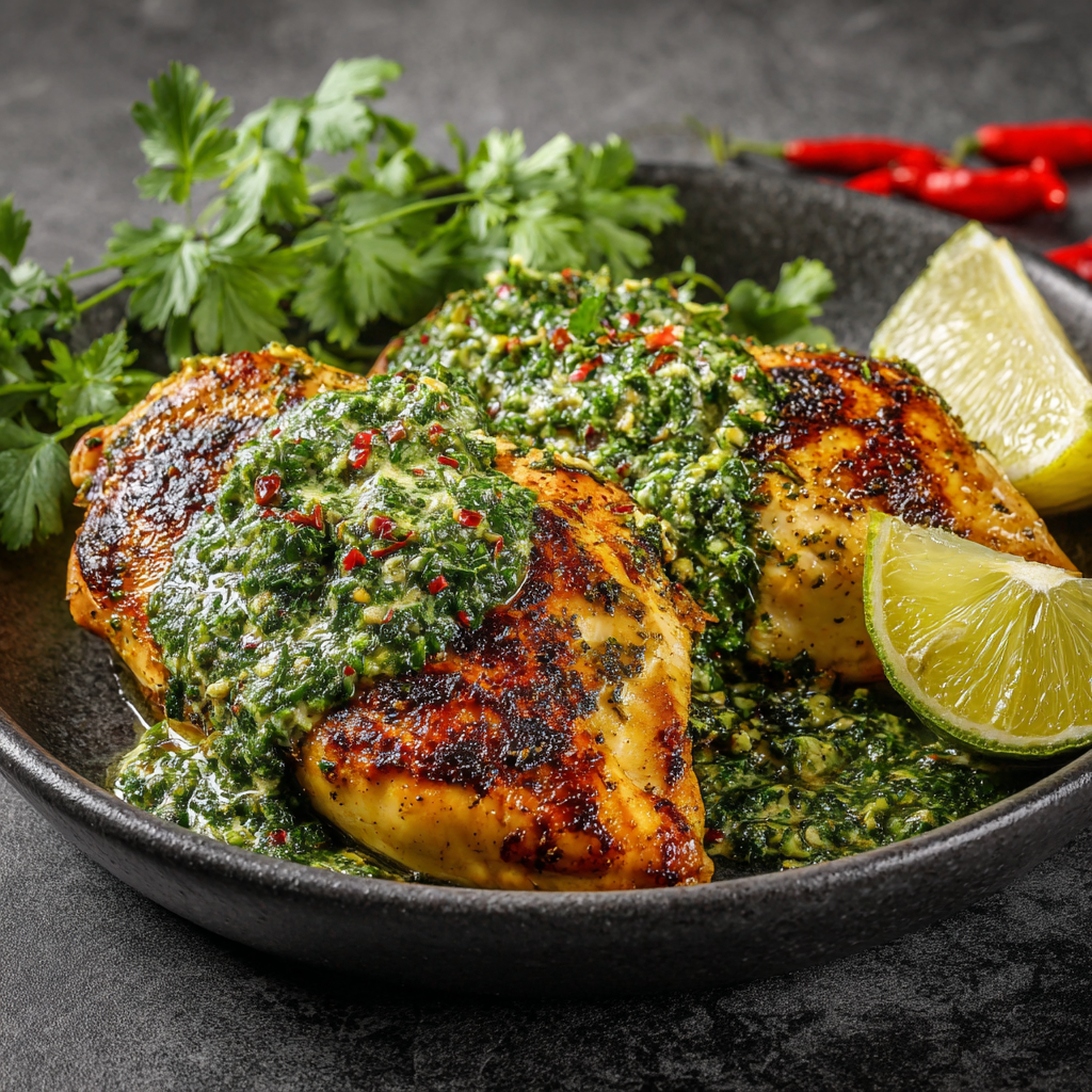 Chimichurri-Crema Chicken Breast