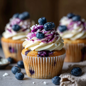 White Chocolate Blueberry Cupcakes